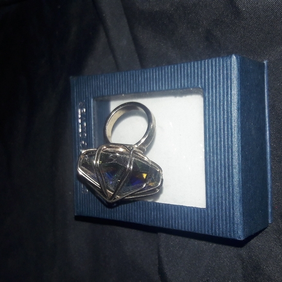 Claire's Iridescent Rhinestone Ring - Picture 2 of 4